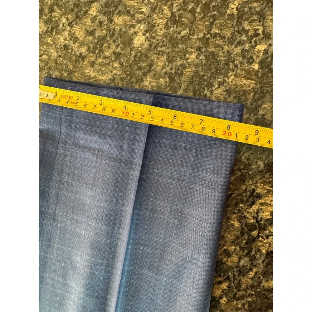 Atelier Munro Loro Piana‎ Wool Silk Blazer Blue Check Rubensteins Custom suit